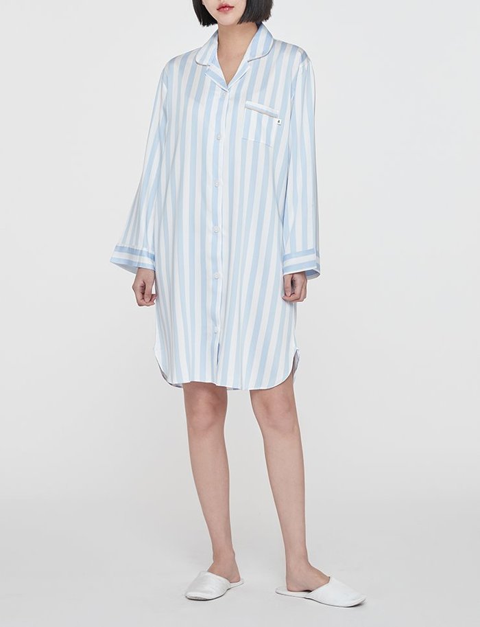 (여성) 바바 텐셀 긴소매 페어 원피스 홈웨어 잠옷