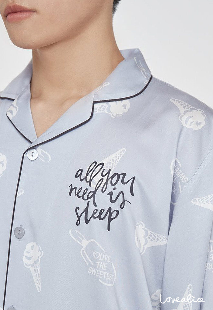 (sale/남성) 크리미 텐셀 페어 긴소매 상하 홈웨어 잠옷