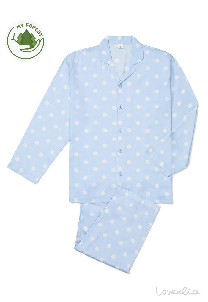 (특가/남성) 제리 텐셀 페어 긴소매 상하 홈웨어 잠옷