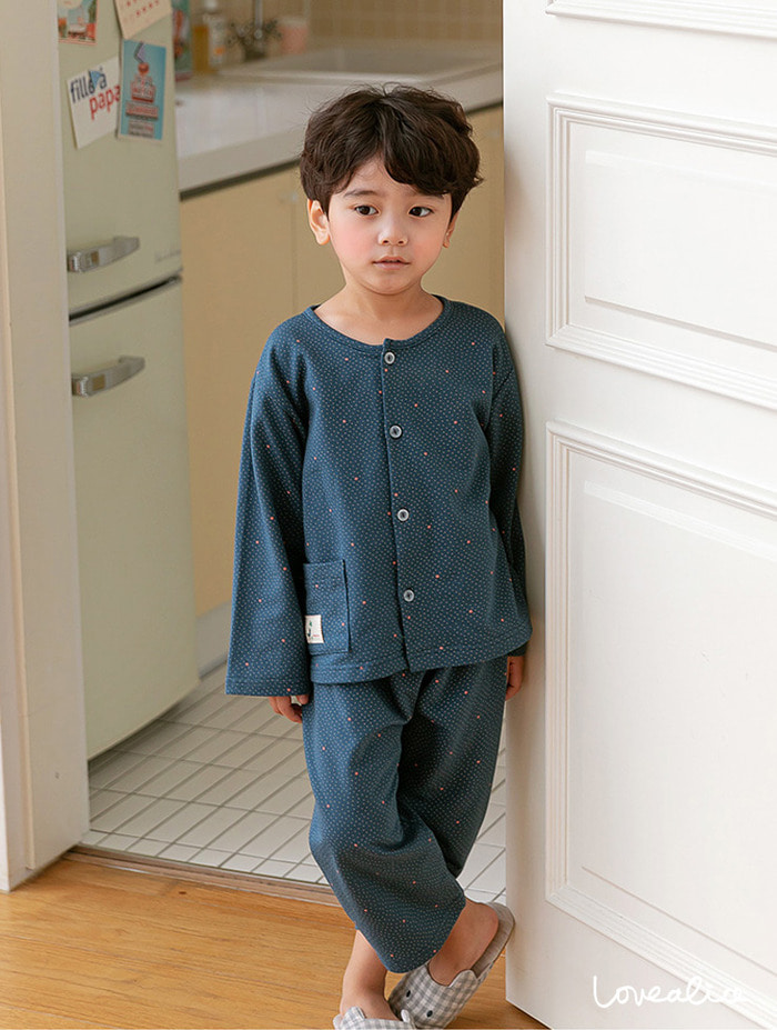 (boy) 밀키웨이 면쭈리 긴팔상하 남아동잠옷