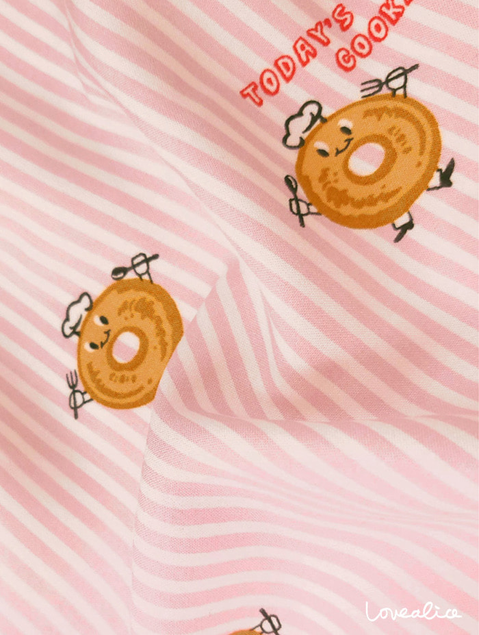 (여성) 도넛쿠키 레이온 반팔상하 잠옷
